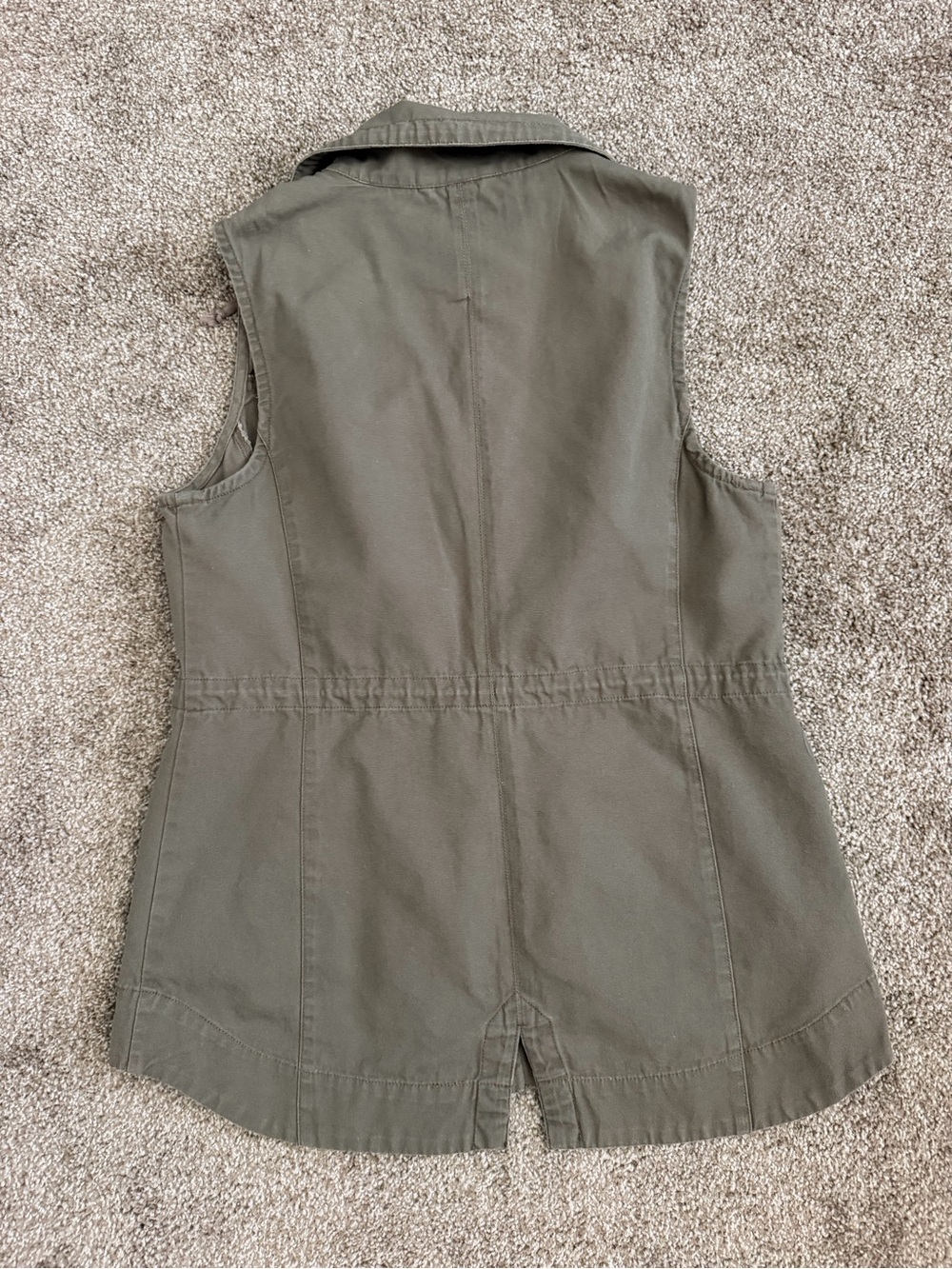 Sebby Olive Utility Drawstring Vest - Picture 7 of 9